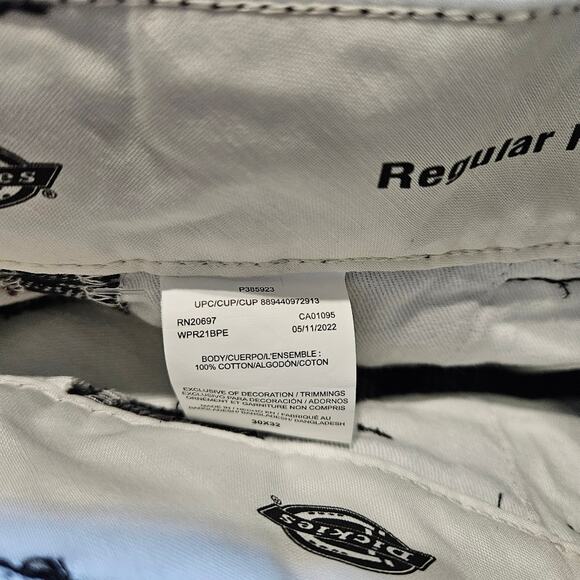 Dickies Men's Plaid Pants Regular Fit Black 30x32 - Picture 7 of 10